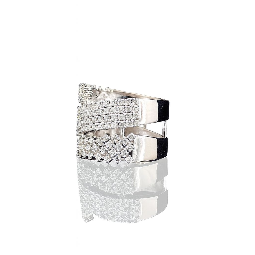 La DiaMantés | Cocktail with Cluster Accents  Ring
